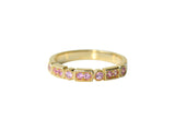 Trine Ji Light Pink 14K Gold Ring w. Sapphires