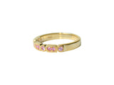 Trine Ji Light Pink 14K Gold Ring w. Sapphires