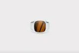 IX Cushion Signet w. Tiger's Eye  Ring