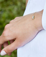 Nord Blue 18K Gold Bracelet w. Aquamarine & Diamond