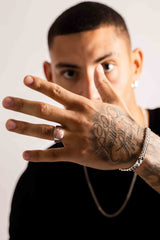 IX Cushion Rhodocross Signet Ring