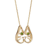 ANIMAUX Felix 18K Gold Necklace w. Diamond & Topaz