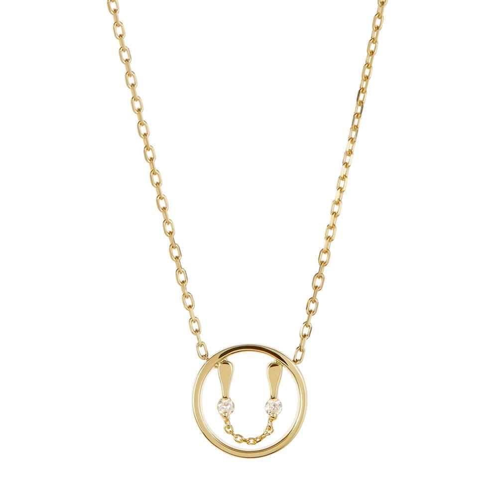 PETIT Em 14K Gold Necklace w. Diamond