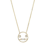 PETIT Lei 14K Gold Halskette w. Diamond & Topaz