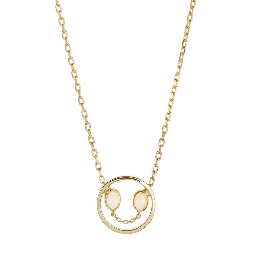 PETIT Nat 14K Guld Halskæde m. Kalcedon