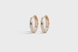 IX Chunky Edge s 14K Gold Hoops