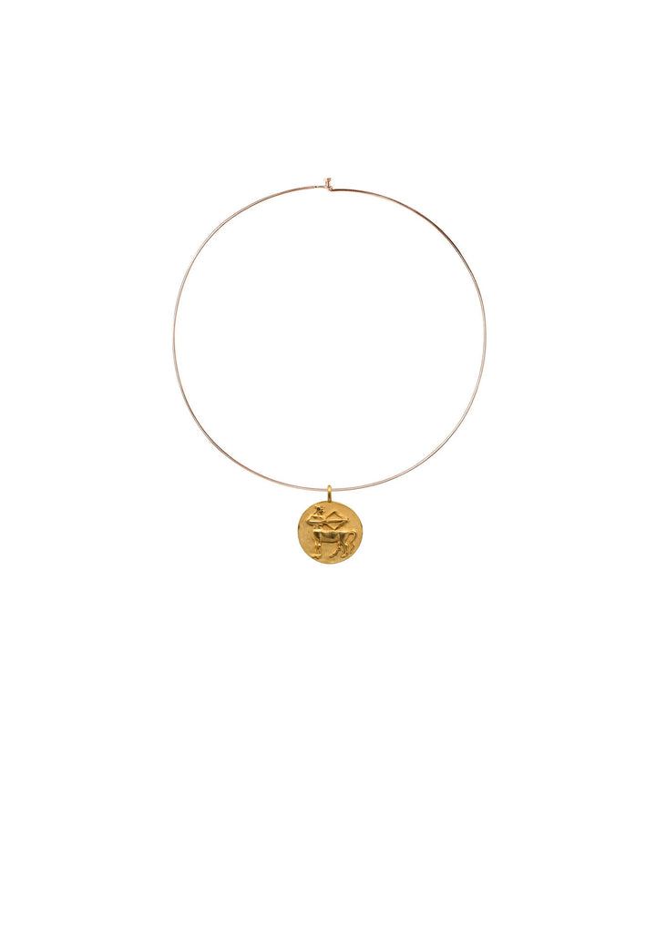 Eclipse Wire Choker 14K Gold, Whitegold or Rosegold Necklace