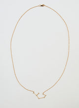 Star Sign Sagittarius 18K Gold Necklace w. Diamond