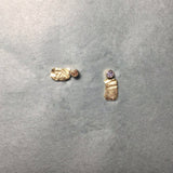 Goldplate 18K Gold Stud w. Sapphire