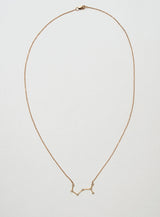 Star Sign Scorpio 18K Gold Necklace w. Diamond