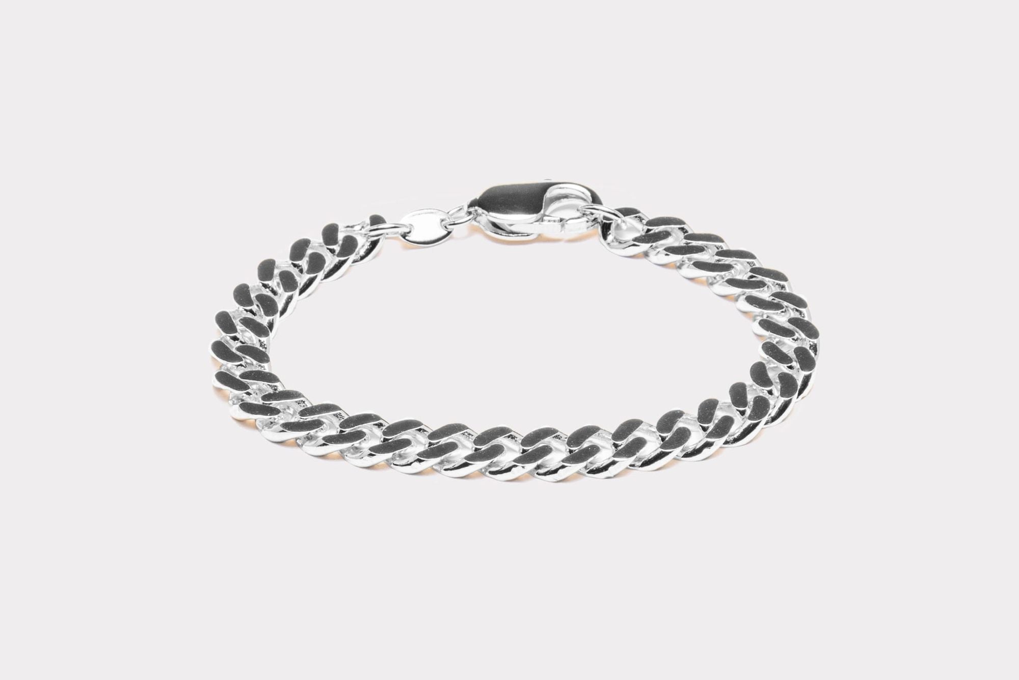 IX Chunky Curb Sølv Armbånd