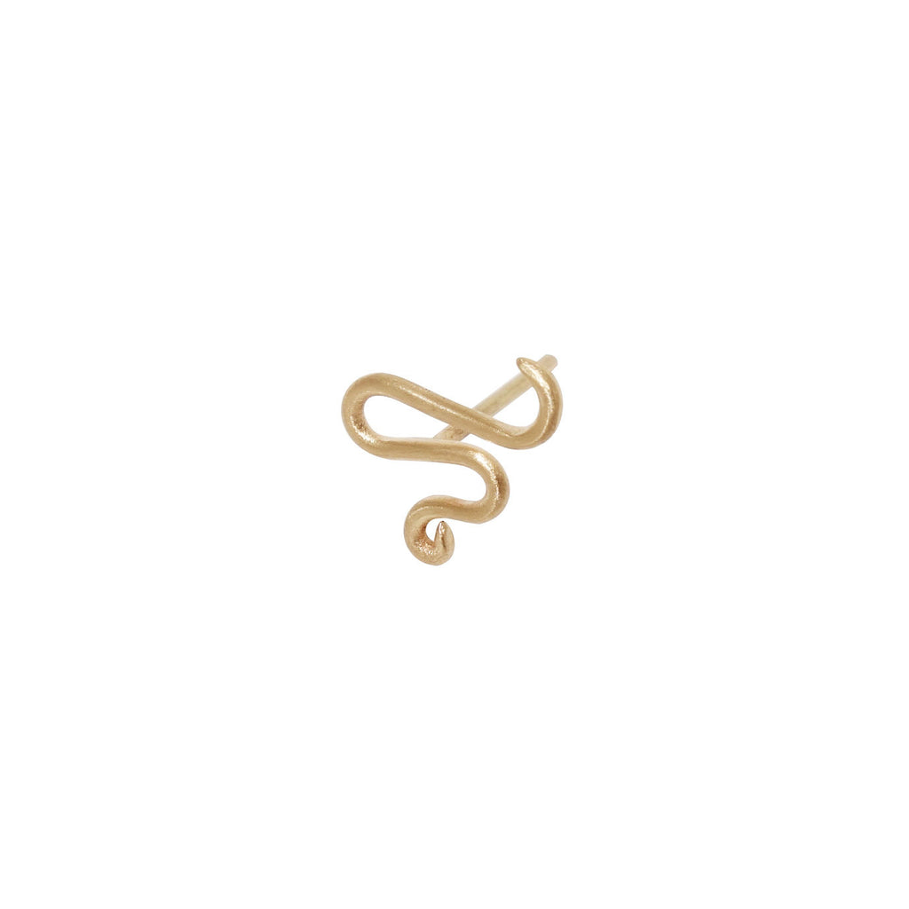 Cobra 14K Gold Earring