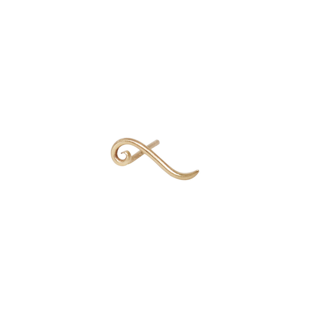 Swirl 14K Gold Earring