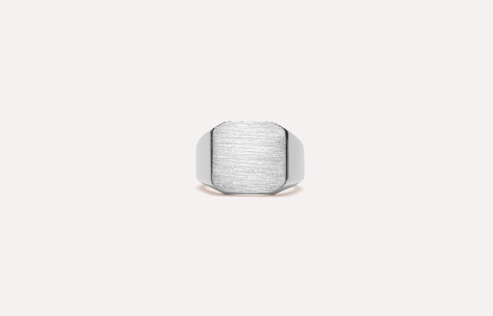 IX Octagon Signet Sølv Ring