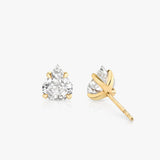 Iconic Shield Ohrstecker aus 14K Gold I Labor-Diamanten, 0.75 Kt.