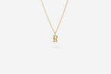 IX R Letter 22K Gold Plated Pendant