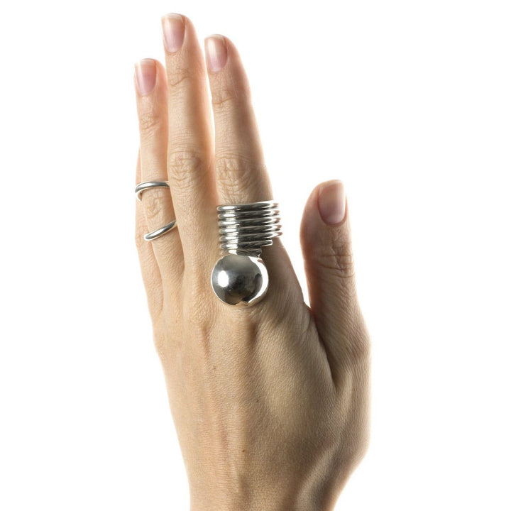 Sirius Barrel Ring Silver