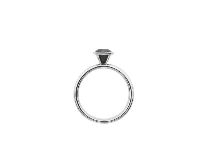 For a day Silver Ring w. Diamond