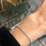 Tennis Small 18K Whitegold Bracelet w. Diamonds