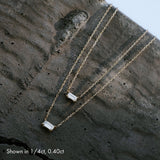 Iconic Baguette Kette aus 14K Weißgold I Labor-Diamanten