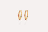 IX Eternity Red Gold Plated Hoops