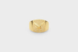 IX Eagle Signet Gold Plated Ring