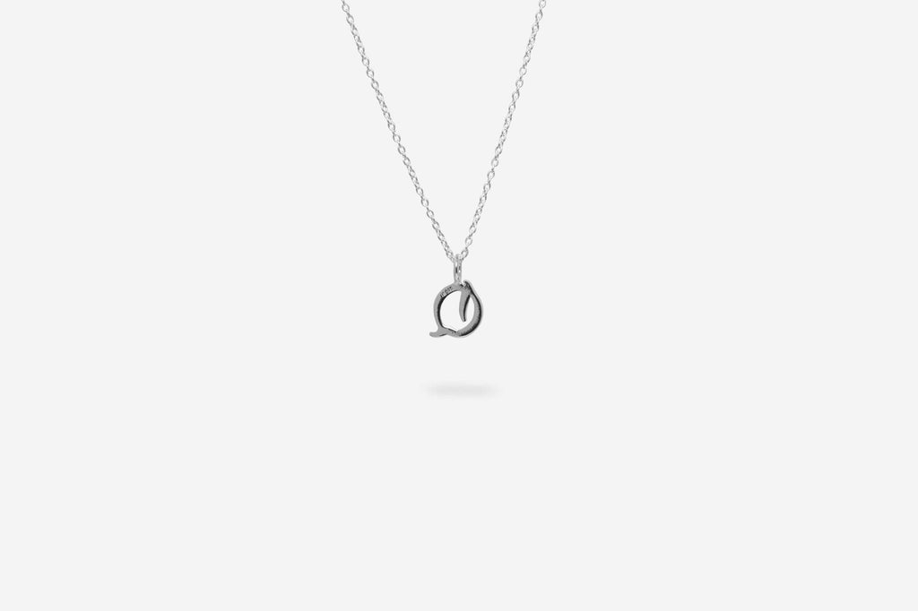 IX Q Letter Silver Pendant