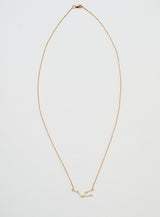 Star Sign Taurus 18K Gold Necklace w. Diamond