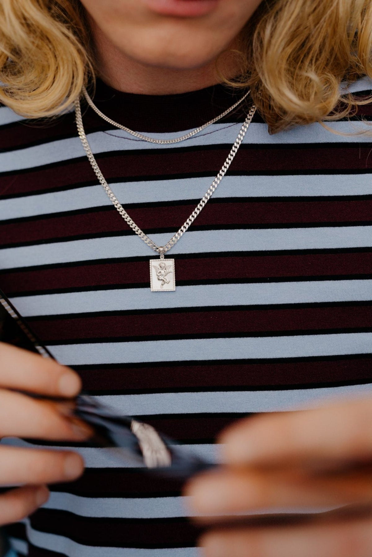 IX Curb Silver Necklace