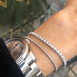 Tennis Small 18K Whitegold Bracelet w. Diamonds