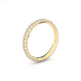Grace three row Eternity 18K Gold Ring w. Lab-Grown Diamonds