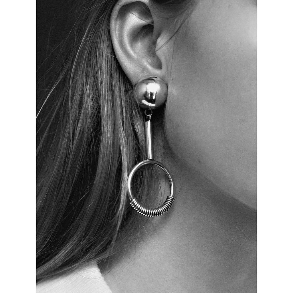 Mini Martini Earrings Silver