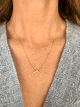 Petit Sign Sagittarius 18K Gold Necklace w. Diamonds