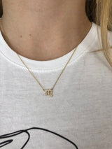 Petit Sign Scorpio 18K Gold Necklace w. Diamonds