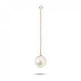 Rainbow 5 cm 10K Gold Earring-Pendant w. Pearl