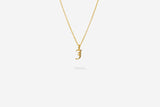 IX J Letter 22K Gold Plated Pendant