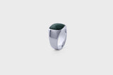 IX Cushion Marble Signet  Ring