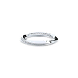 Tiny Clash Torsion Eternity 14K Whitegold Ring w. Lab-Grown Diamonds