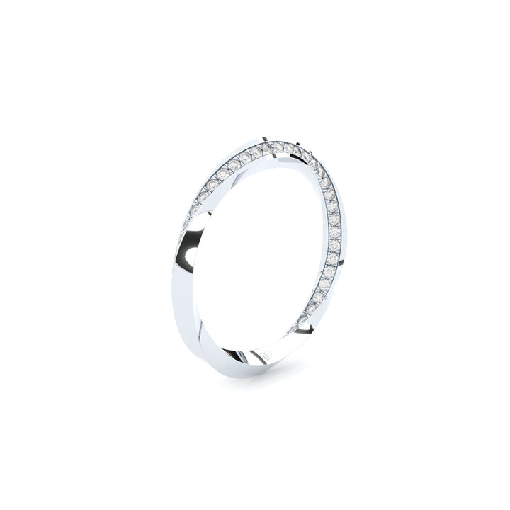 Tiny Clash Torsion eternity 14K Hvidguld Ring m. Lab-Grown Diamanter