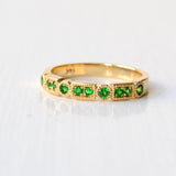 Trine Ji 14K Gold Ring w. Tsavorites