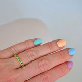 Trine Ji 14K Gold Ring w. Tsavorites