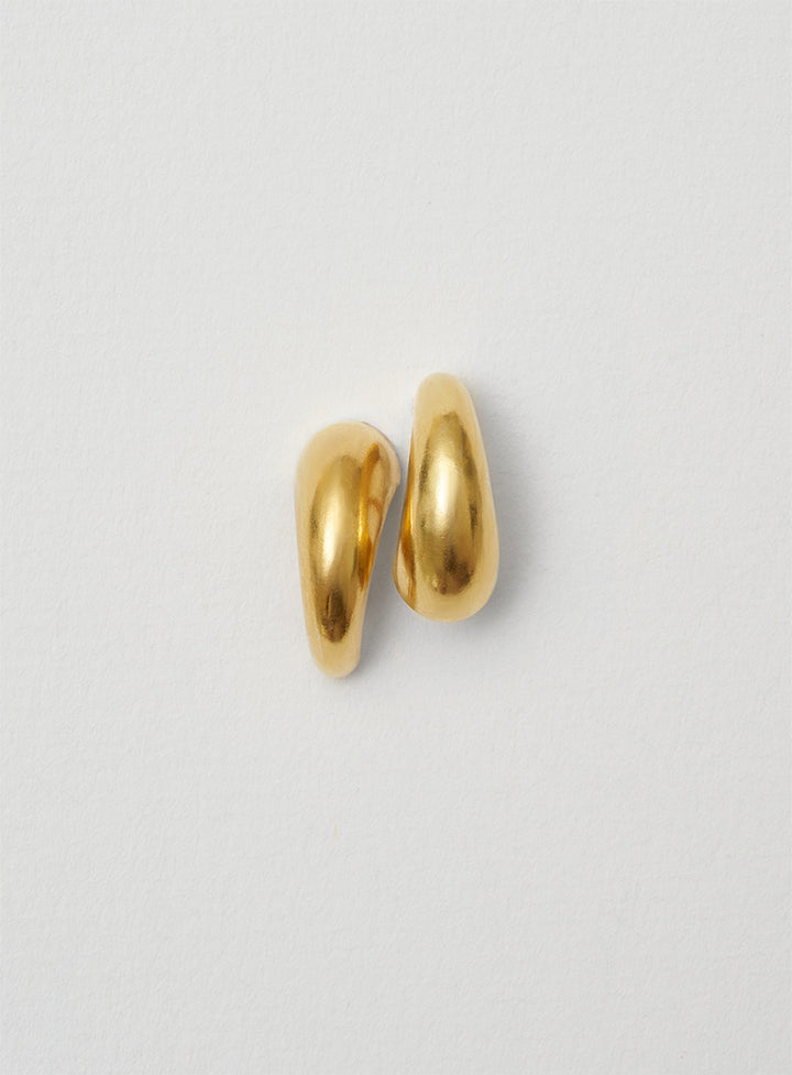 Twin lobe 14K Gold Plated Earrings