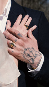 IX Mini Oval Signet 14K Gold Ring