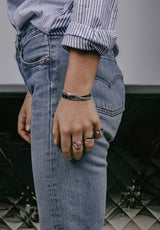 IX Cushion Rhodocross Signet Ring