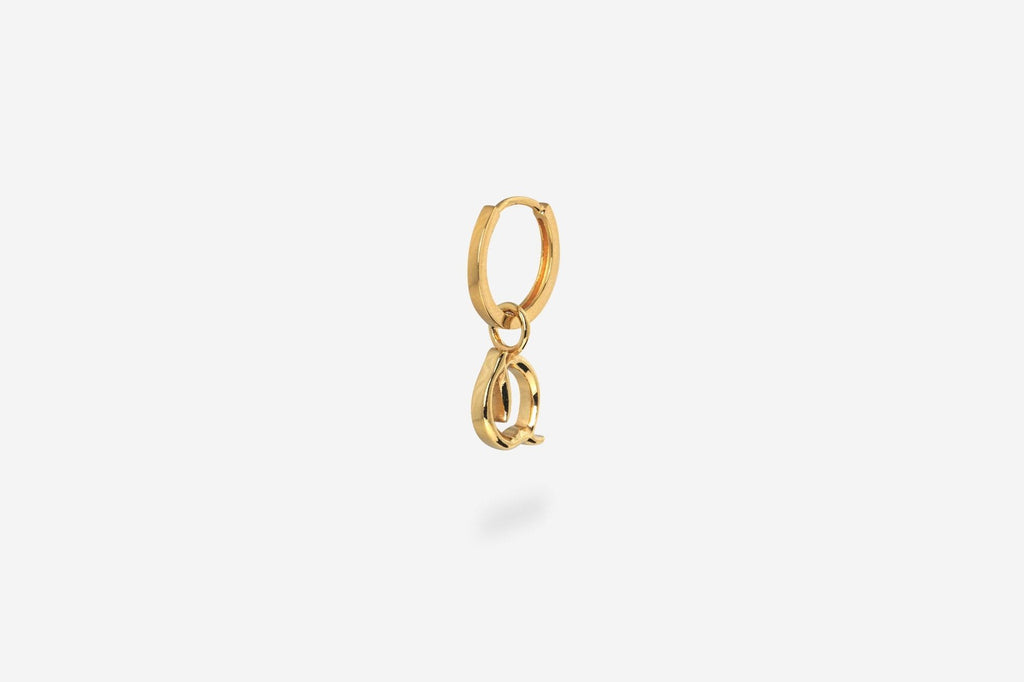IX Q Letter 22K Gold Plated Pendant
