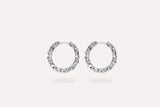 IX Crunchy Edge Silver Hoop