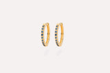 IX Eternity Blue Gold Plated Hoops