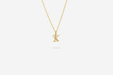 IX K Letter 22K Gold Plated Pendant
