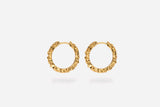 IX Crunchy Edge Gold Plated Hoop