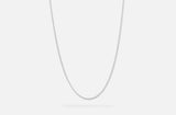 IX Curb Medi Silver Necklace